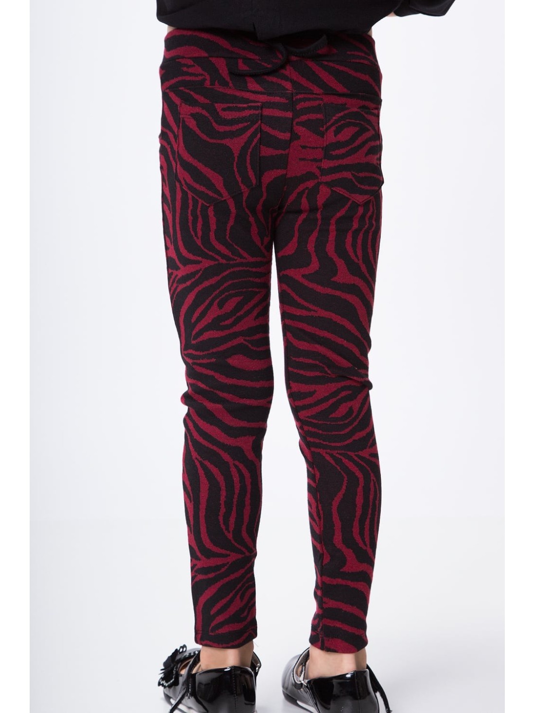 Girls\' black and burgundy trousers NDZ53220 - Online store - Boutique